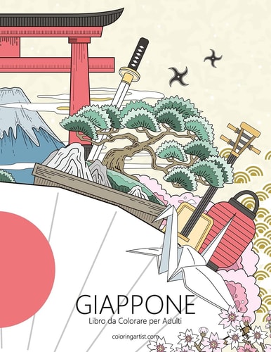 Giappone Libro da Colorare per Adulti 1