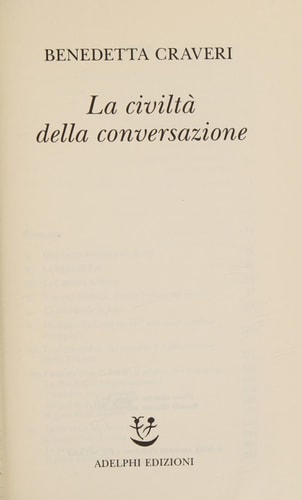 La civiltà della conversazione